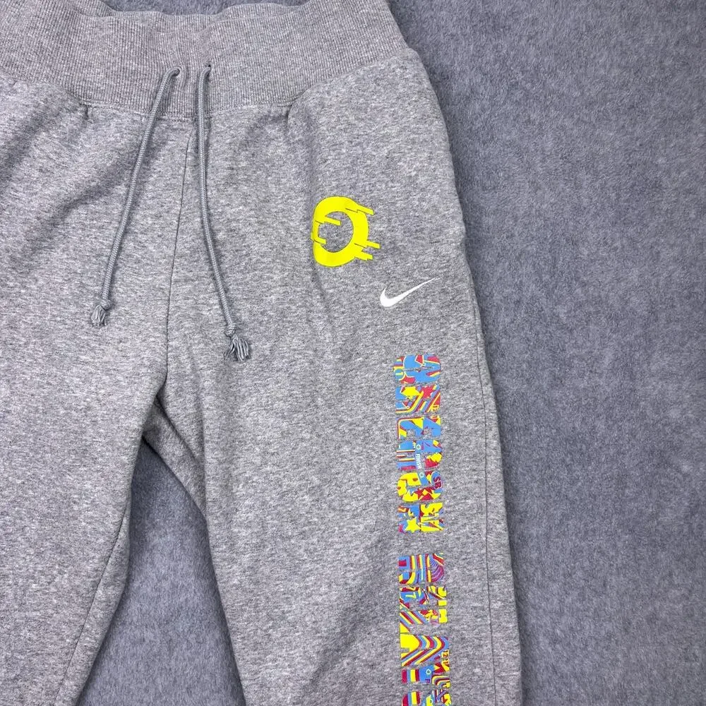 nike oregon‎ relays sweatpants gray tapered drawstring large